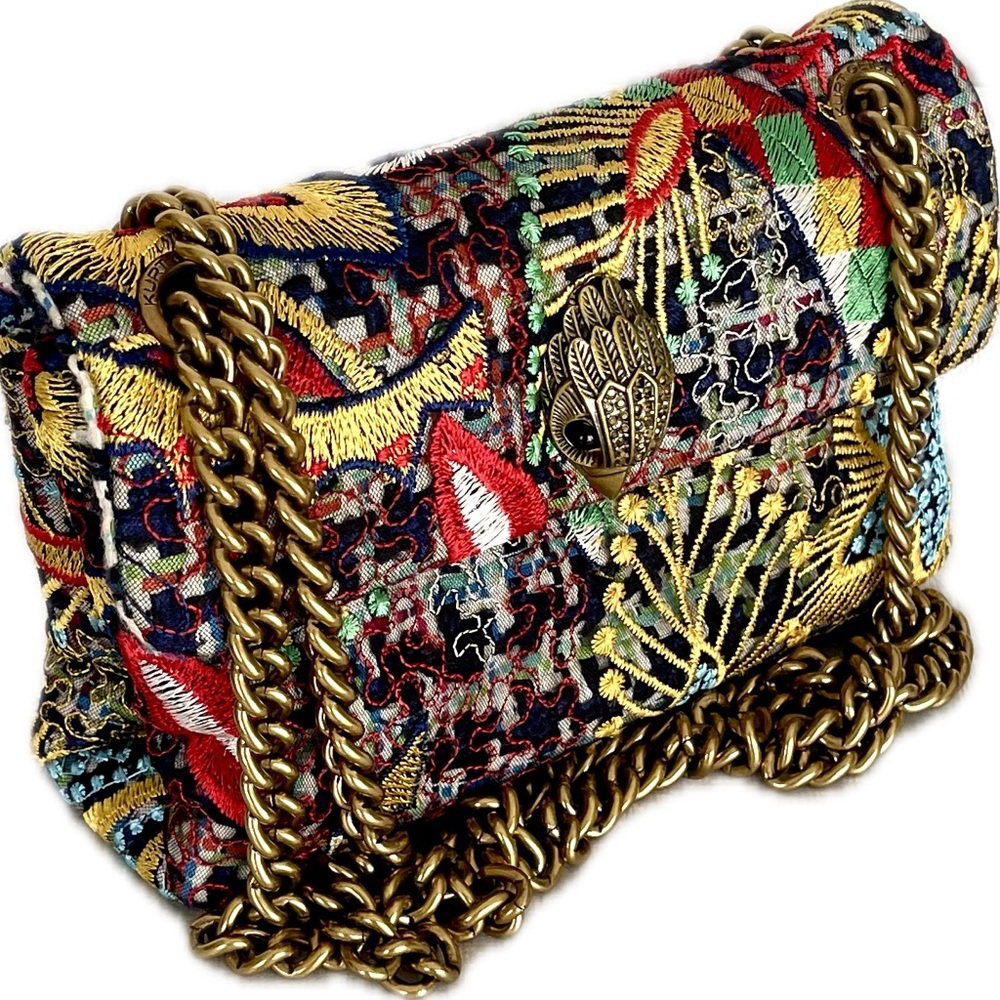 Kurt Geiger London Tweed Tapestry Mini Kensington Bag